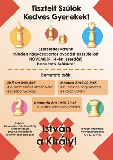 Kezdődnek az iskolanyitogató programok az István Királyban