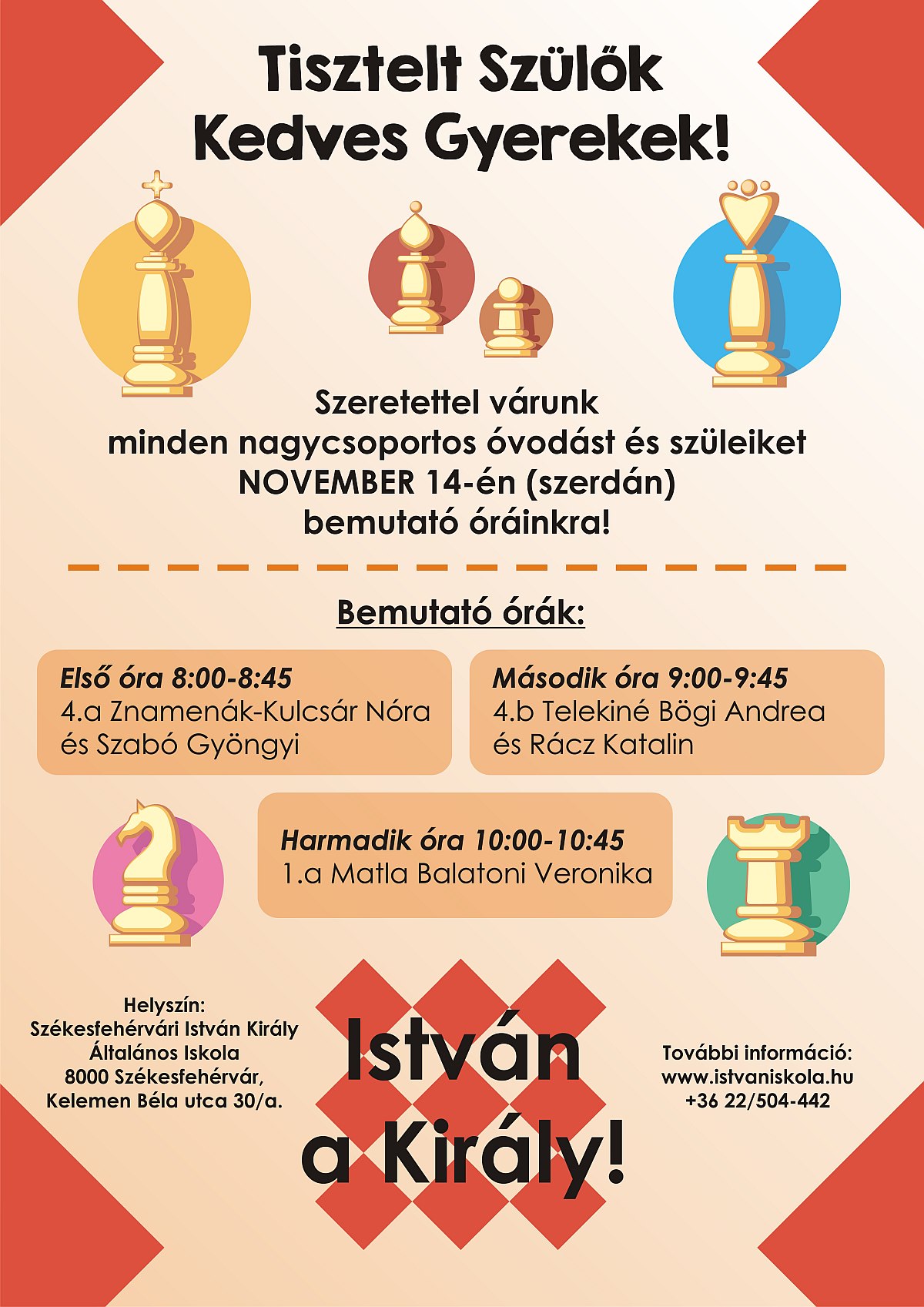 Kezdődnek az iskolanyitogató programok az István Királyban