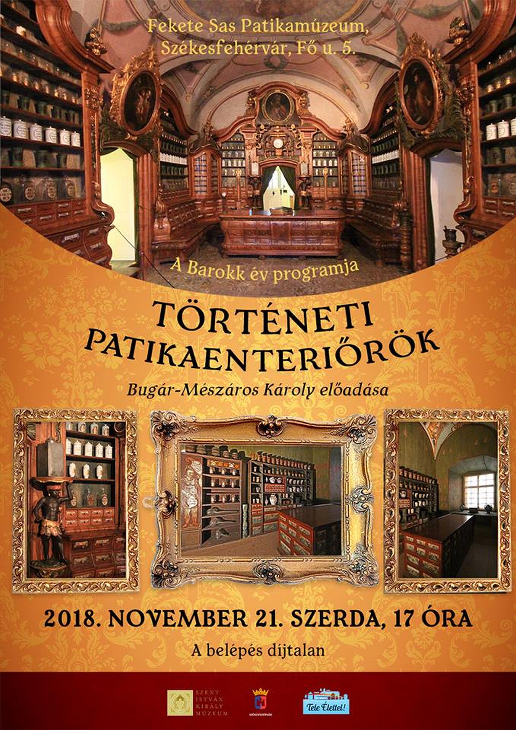 Történeti patikaenteriőrök - Bugár-Mészáros Károly előadása a Patikamúzeumban