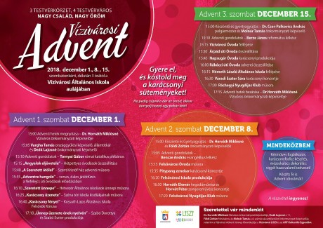 Idén is változatos programkínálattal várja látogatóit a Vízivárosi Advent