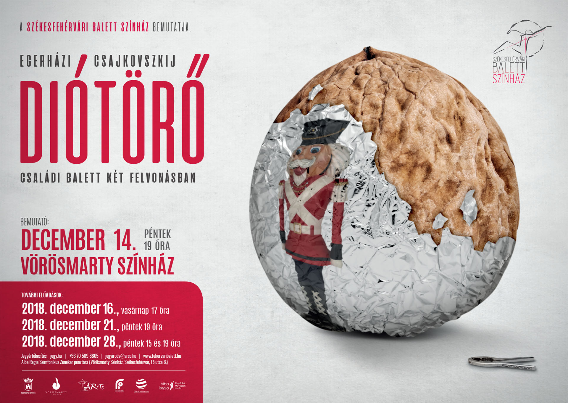 Négyszer mutatja be a Diótörőt a Székesfehérvári Balettszínház decemberben