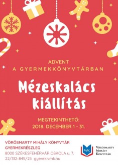 Advent a gyermekkönyvtárban - mézeskalács-kiállítás nyílik december 1-jén