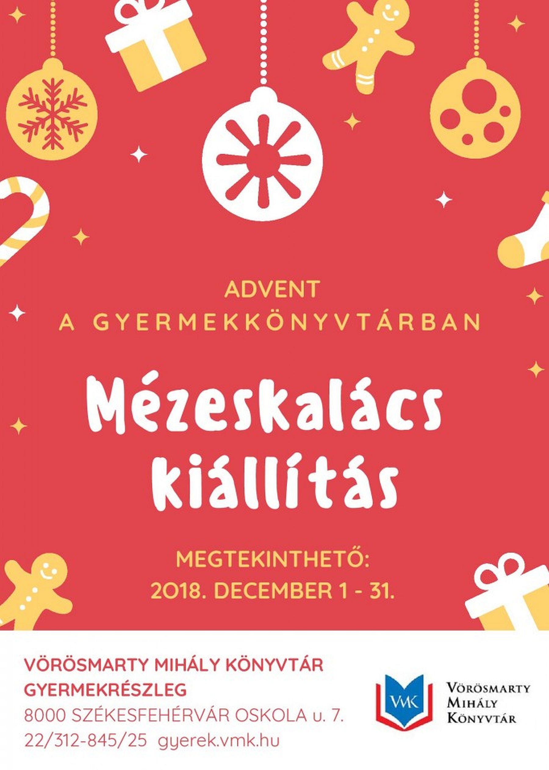 Advent a gyermekkönyvtárban - mézeskalács-kiállítás nyílik december 1-jén