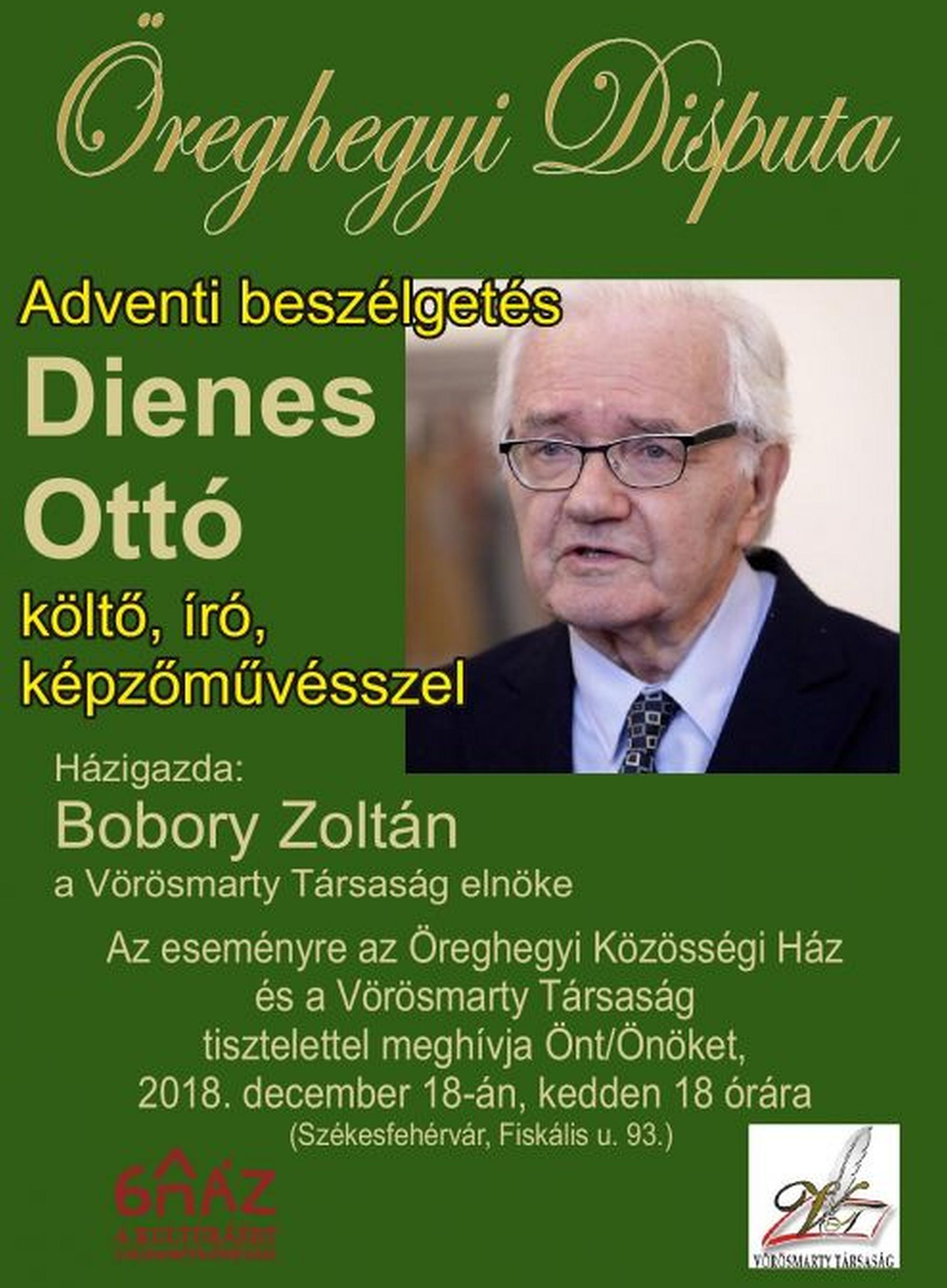 Öreghegyi Disputa - az adventi beszélgetés vendége Dr. Dienes Ottó lesz