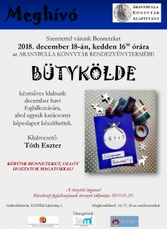 Egyedi karácsonyi képeslap készítése a Bütykölde Kézműves Klubban