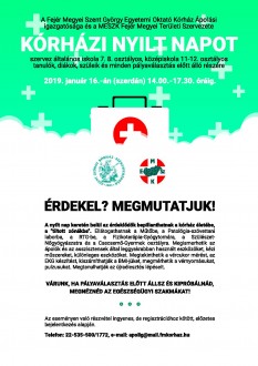 Pályaválasztás előtt álló érdeklődőknek nyitja ki kapuit a kórház január 16-án