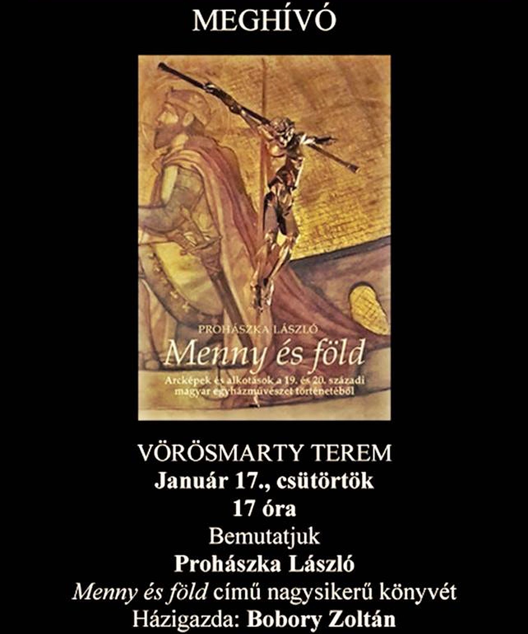 Menny és föld - Prohászka László kötetének bemutatója a Vörösmarty teremben
