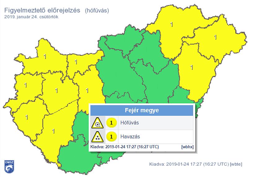 Hófúvásra lehet készülni Székesfehérvár környékén is