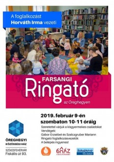 Farsangi Ringató lesz az Öreghegyi Közösségi Házban szombaton