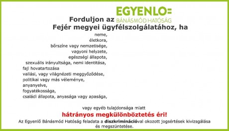 Székesfehérváron is várja az ügyfeleket az egyenlőbánásmód-referens