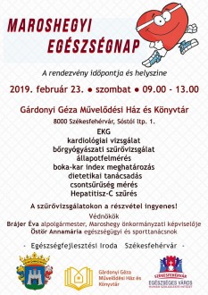 Maroshegyen szerveznek egészségnapot február 23-án