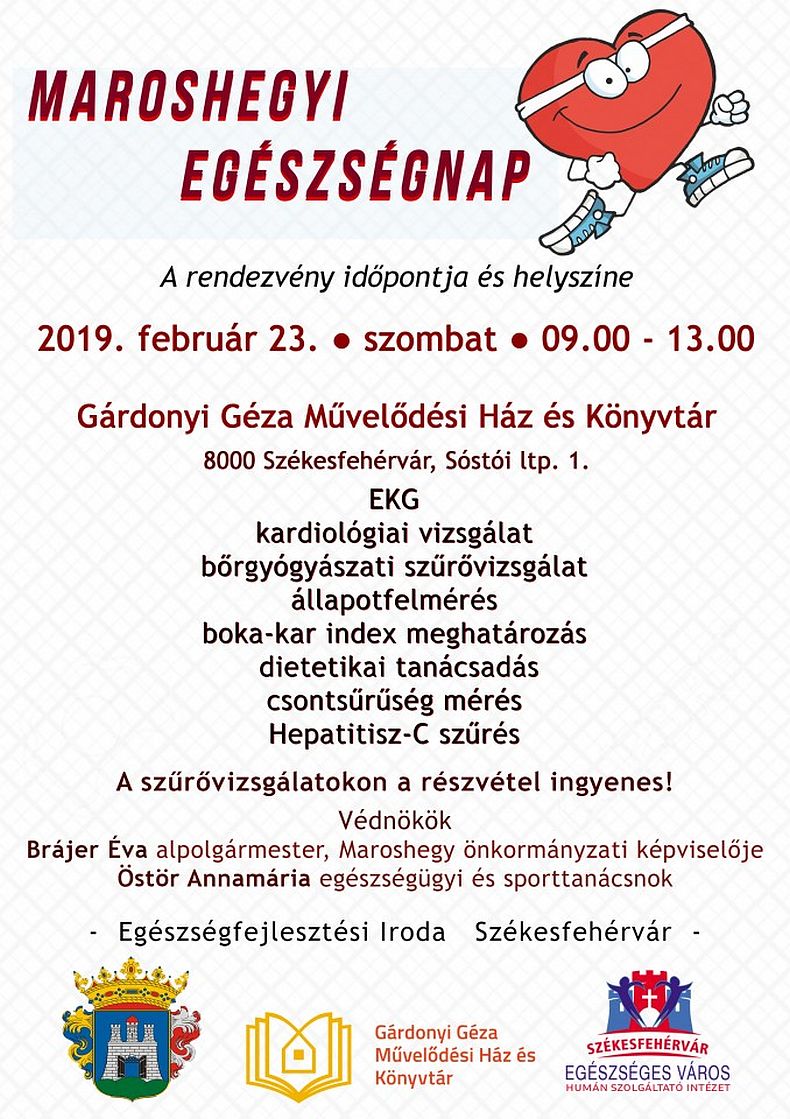 Maroshegyen szerveznek egészségnapot február 23-án