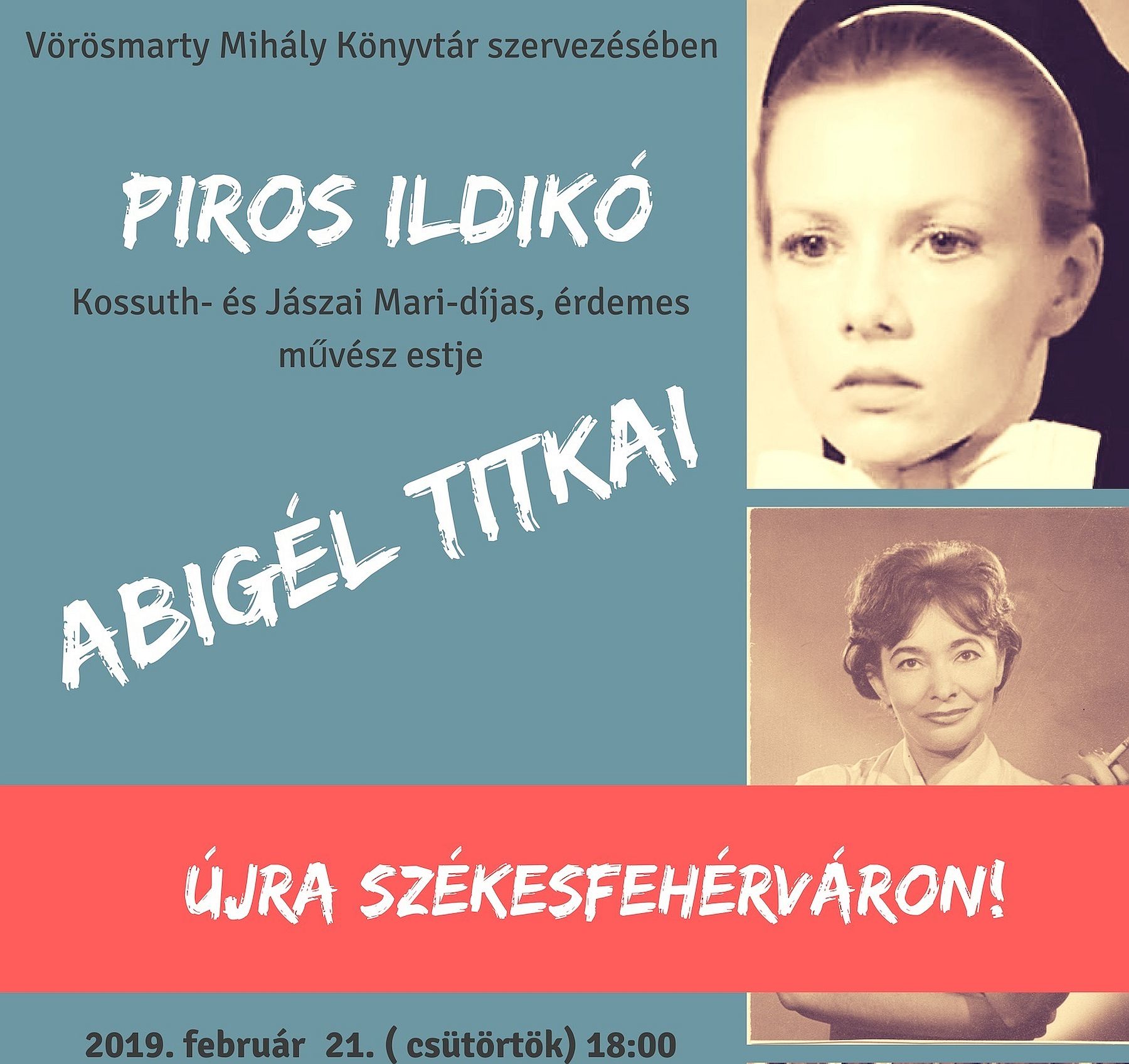 Abigél titkai újra Fehérváron - ezúttal a Művészetek Házában lesz az előadás