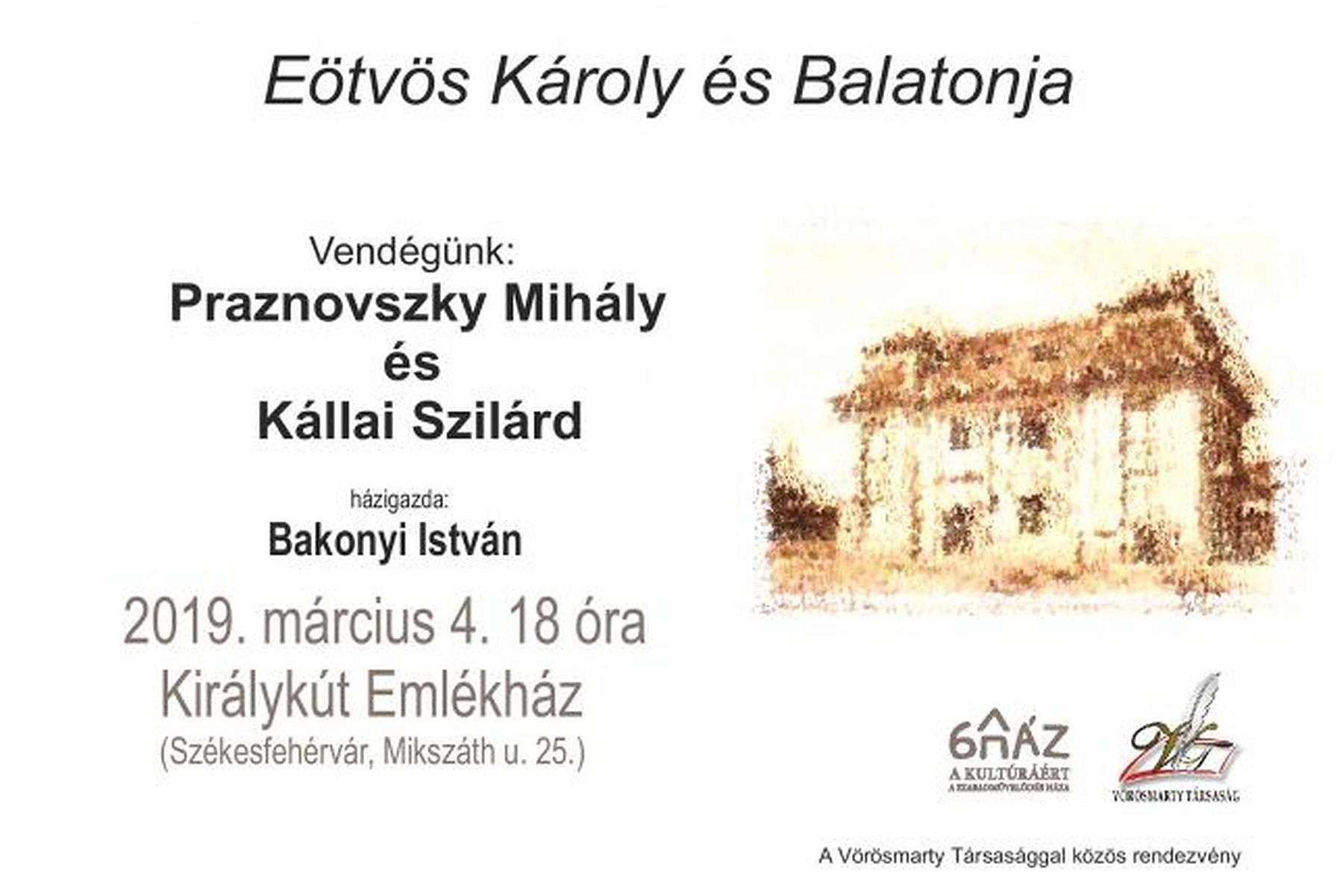 „Eötvös Károly és Balatonja” - irodalmi beszélgetés a Királykút Emlékházban