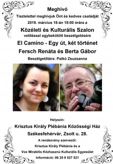 Az El Camino élményeiről lesz szó a Közéleti és Kulturális Szalonban