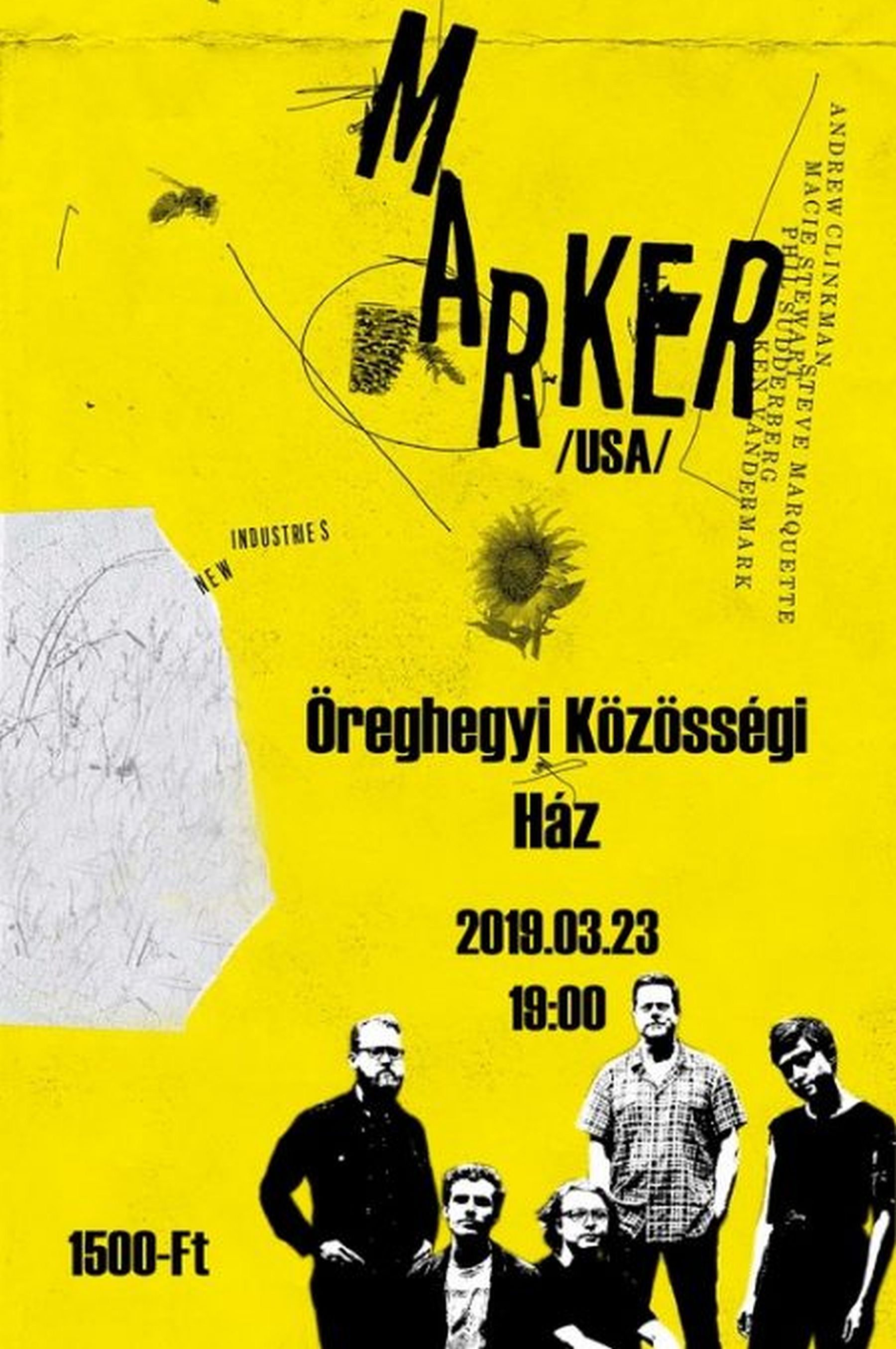 Az amerikai Marker együttes koncertezik szombaton az Öreghegyi Közösségi Házban