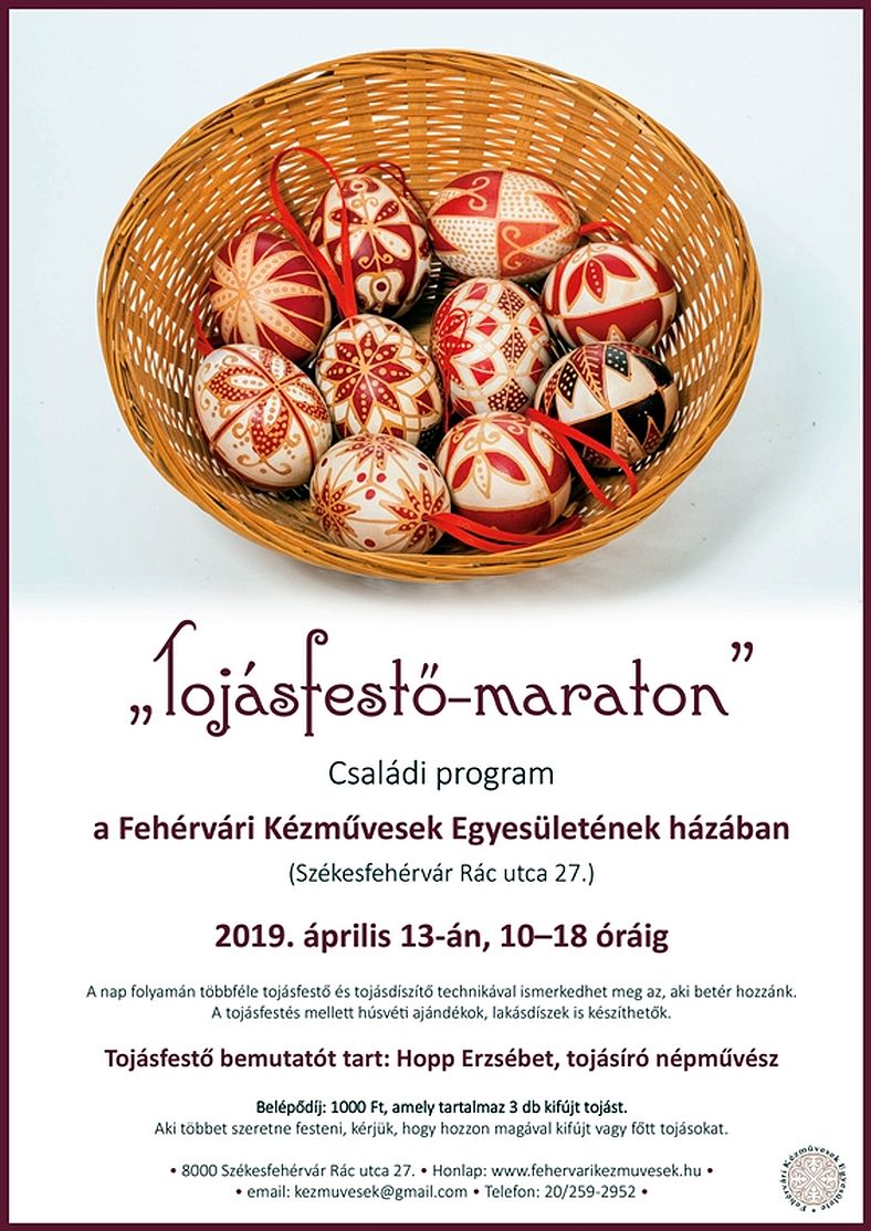 Tojásfestő maraton lesz szombaton a Kézművesek Házában