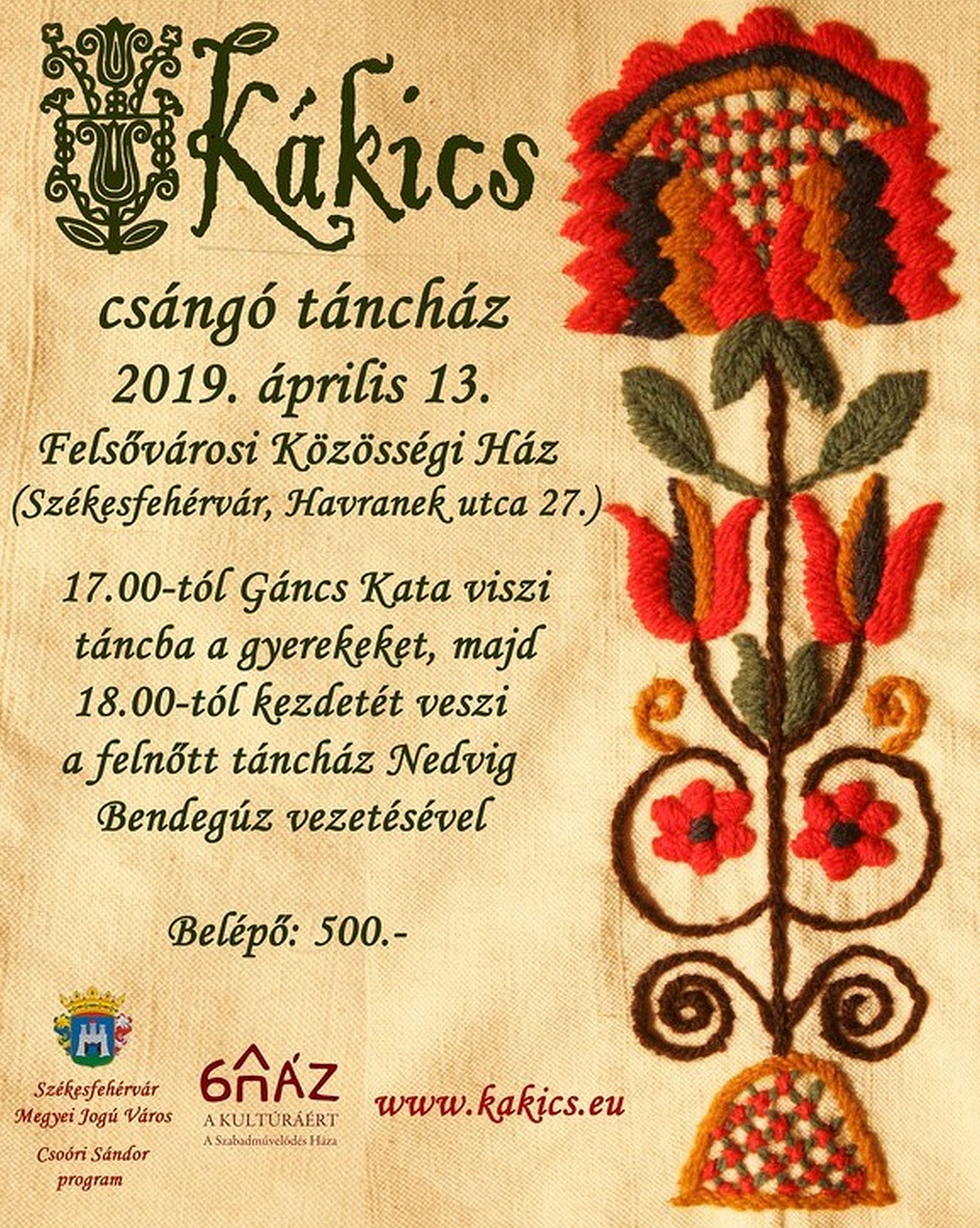 Kákics csángó táncházba várnak kicsiket és nagyokat a Felsővárosi Közösségi Házba