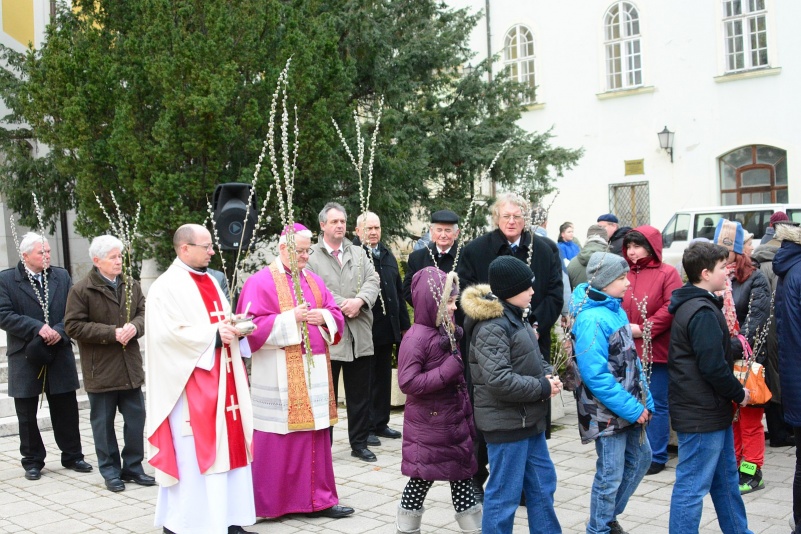 Virágvasárnapi püspöki szentmise és barkaszentelés a Szent Imre templomban