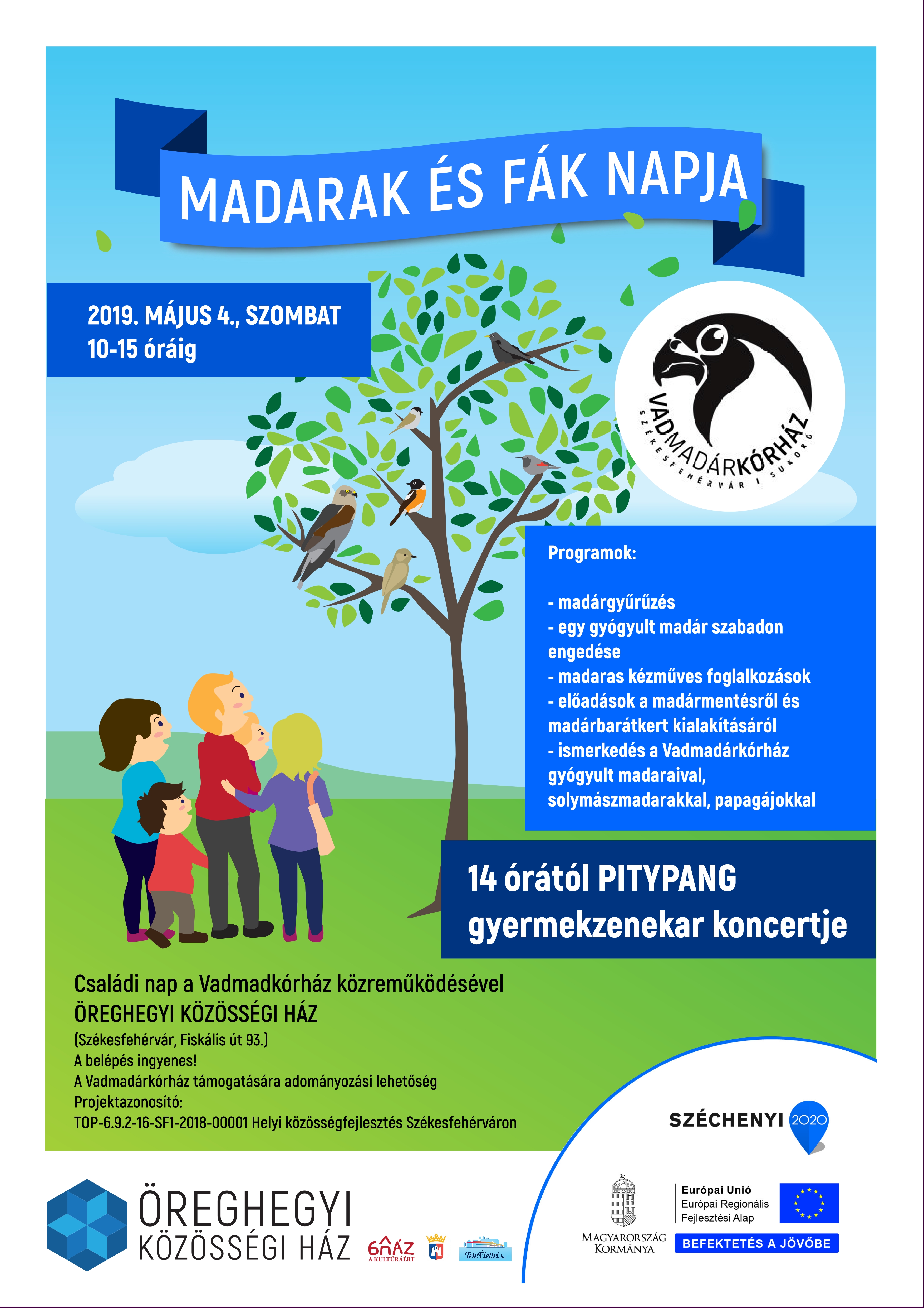 Madarak és fák napja lesz szombaton az Öreghegyi Közösségi Házban