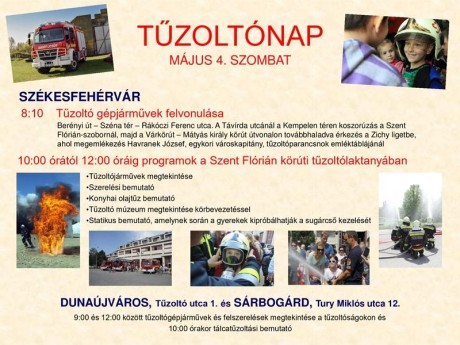Tűzoltónap Székesfehérváron - szombaton délelőtt várják a családokat a tűzoltóságon