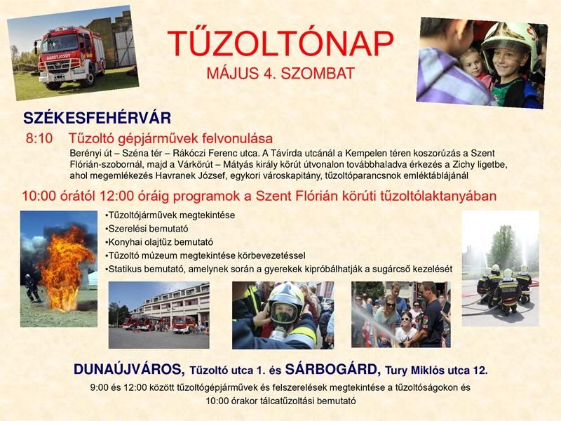 Tűzoltónap Székesfehérváron - szombaton délelőtt várják a családokat a tűzoltóságon