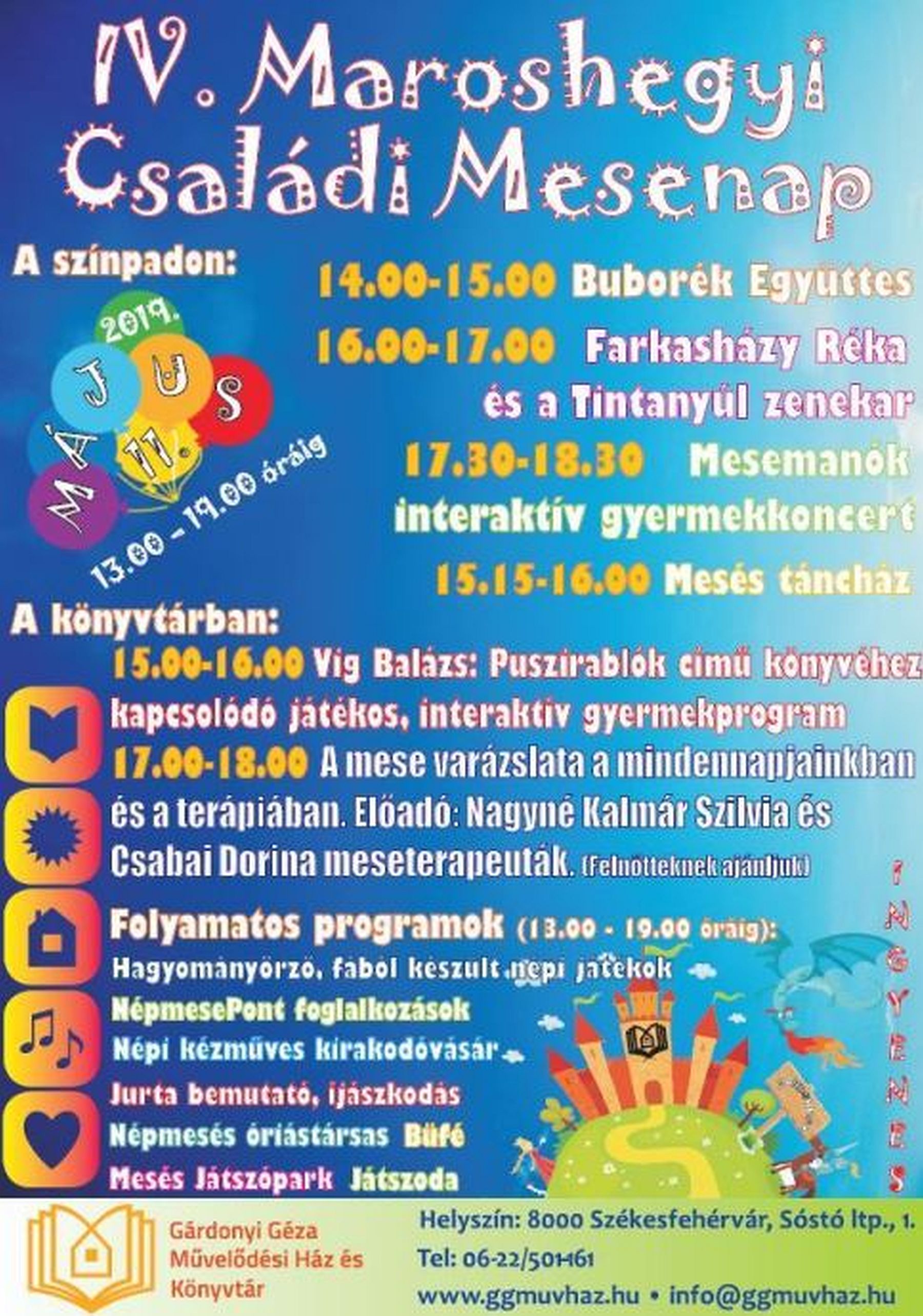 Szombaton lesz a IV. Maroshegyi Családi Mesenap