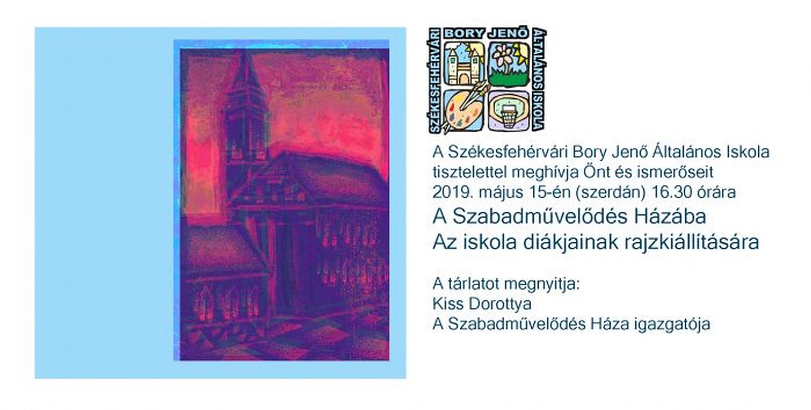 Rajzkiállítás nyílik a Bory Jenő Általános Iskola diákjainak munkáiból