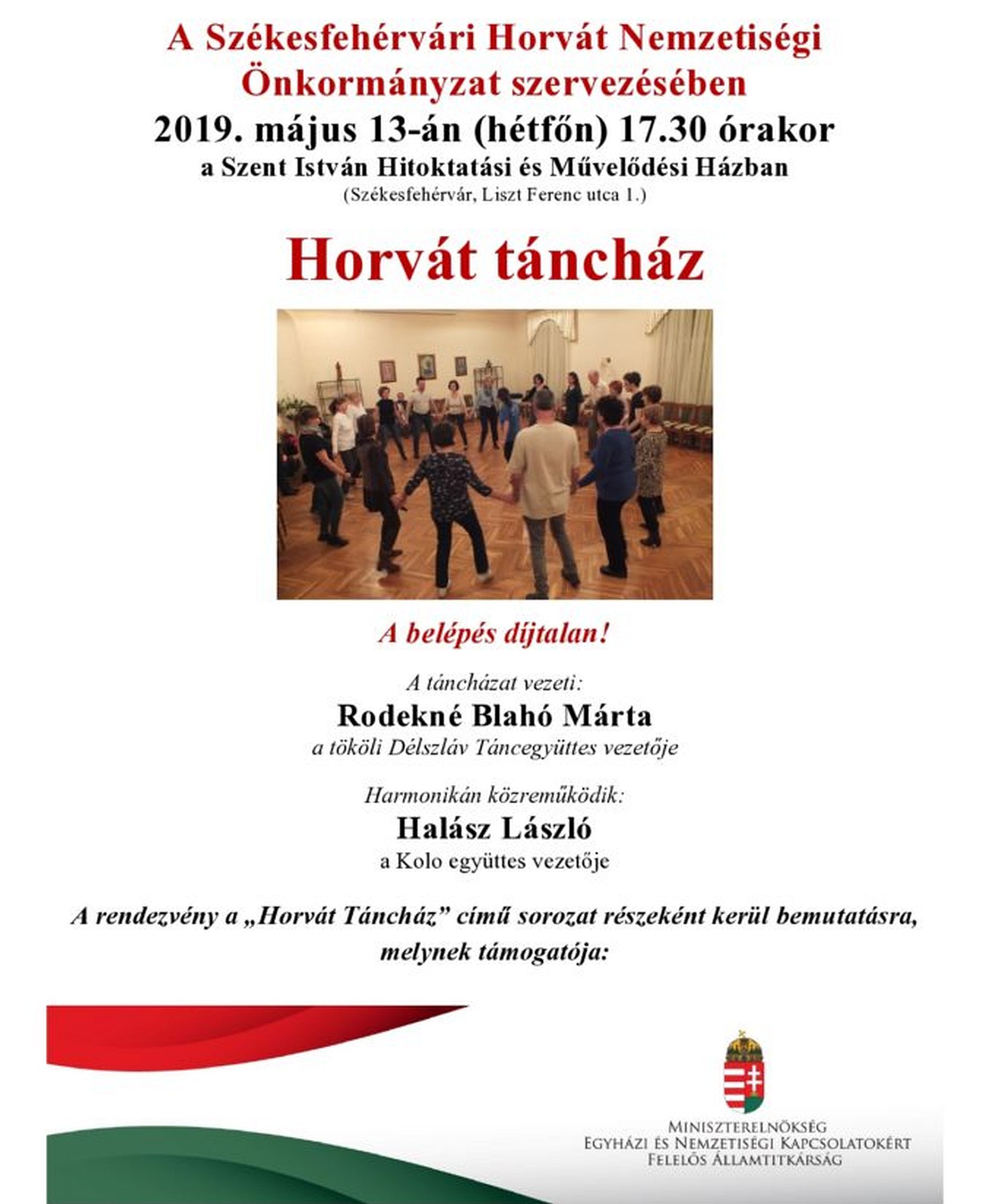 Horvát táncház a Tököli Délszláv Táncegyüttes és a Kolo tagjaivai hétfőn