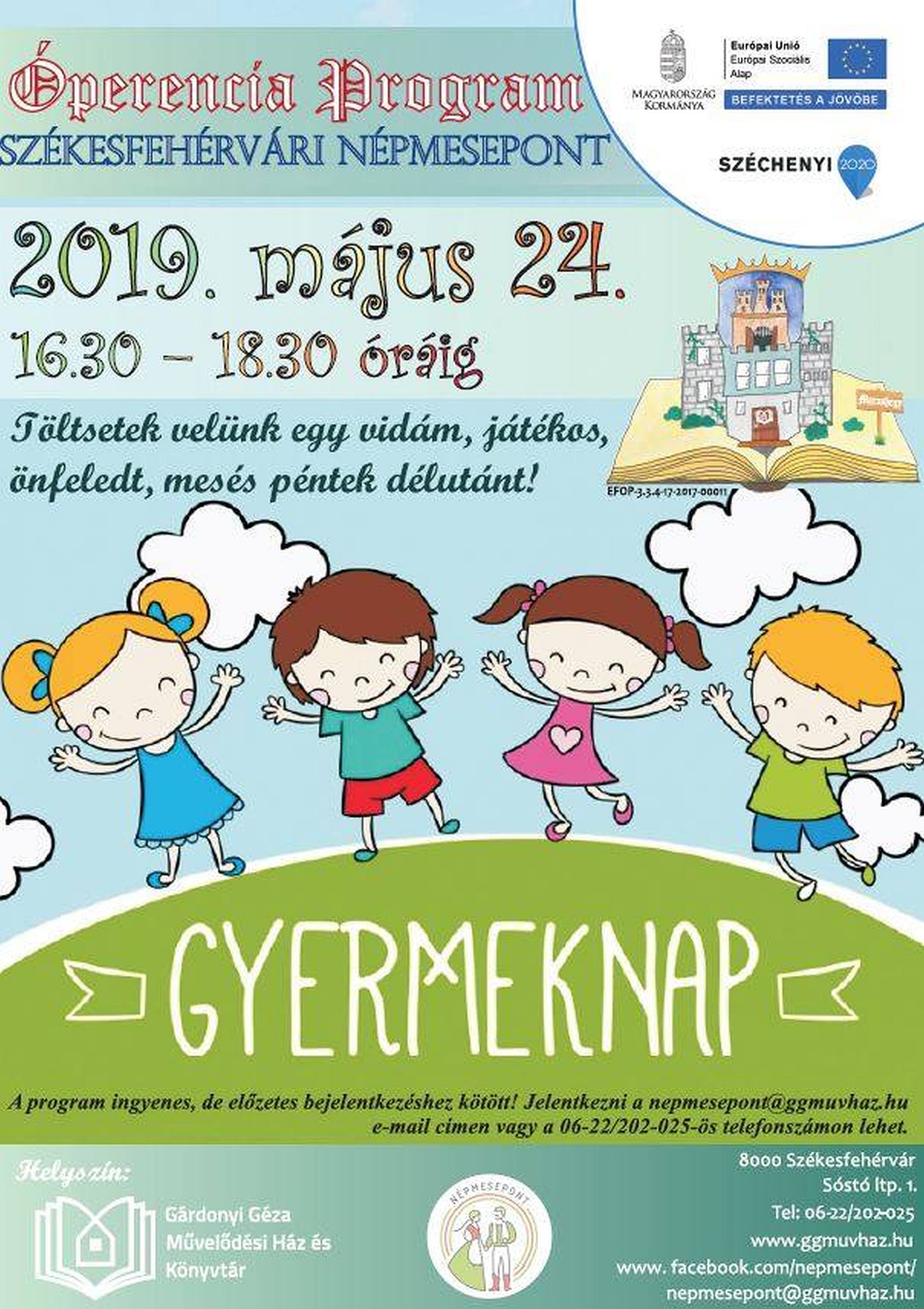 Gyermeknapi rendezvény lesz a Székesfehérvári NépmesePonton pénteken
