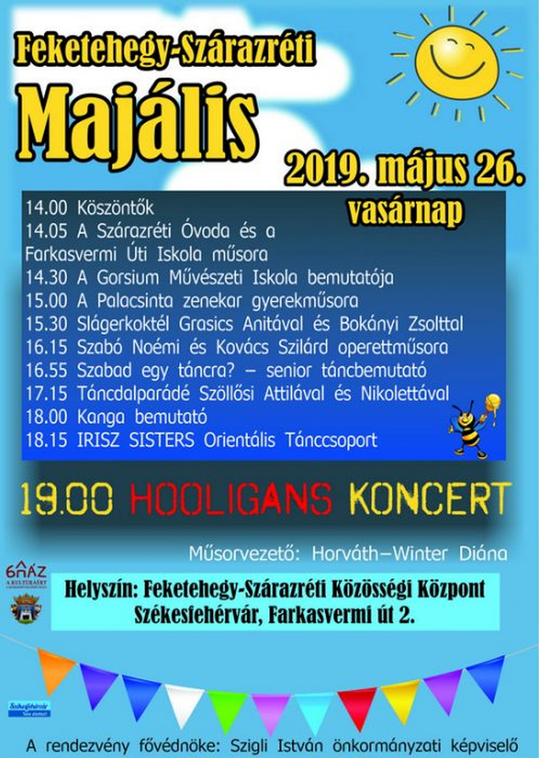 Vasárnap lesz a Feketehegy-Szárazréti Majális - 19 órától a Hooligans koncertezik