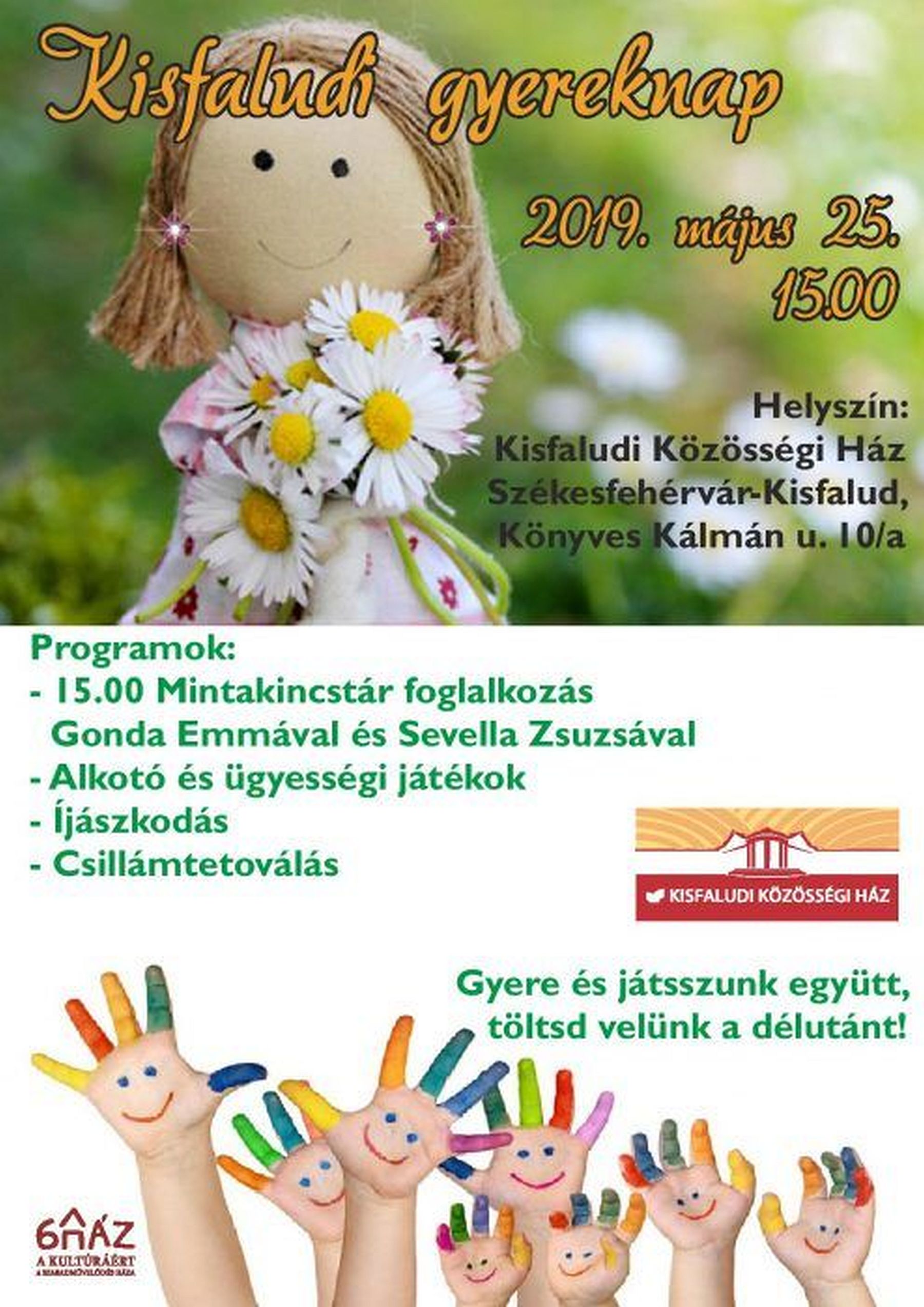 Gyermeknapi minikincstár szombaton a Kisfaludi Közösségi Házban