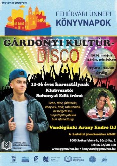 Ismét Kultúrdiszkó lesz pénteken Gárdonyi Géza Művelődési Házban