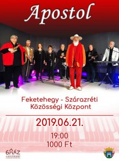 Az Apostol együttes koncertje a Feketehegy-Szárazréti Közösségi Központban