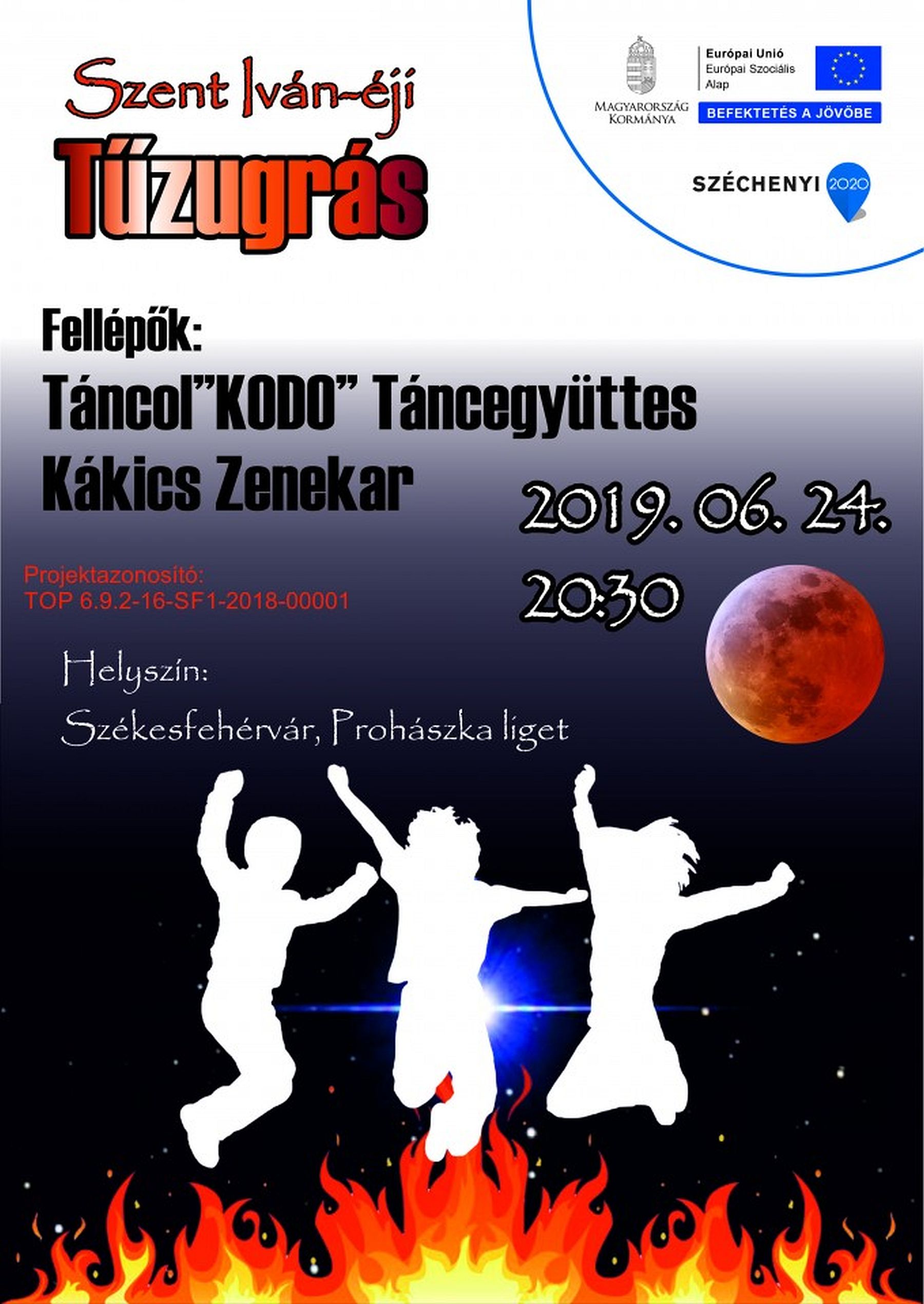 Szent Iván-éji tűzugrás lesz hétfőn este a Prohászka ligetben