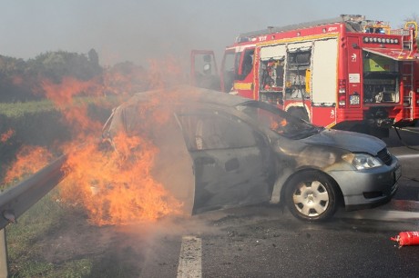 Tömeges ütközés és lángba borult autó reggel az M7-esen