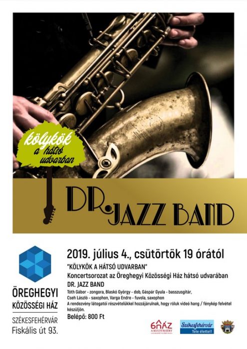 A Dr. Jazz Band koncertezik az Öreghegyi Közösségi Házban