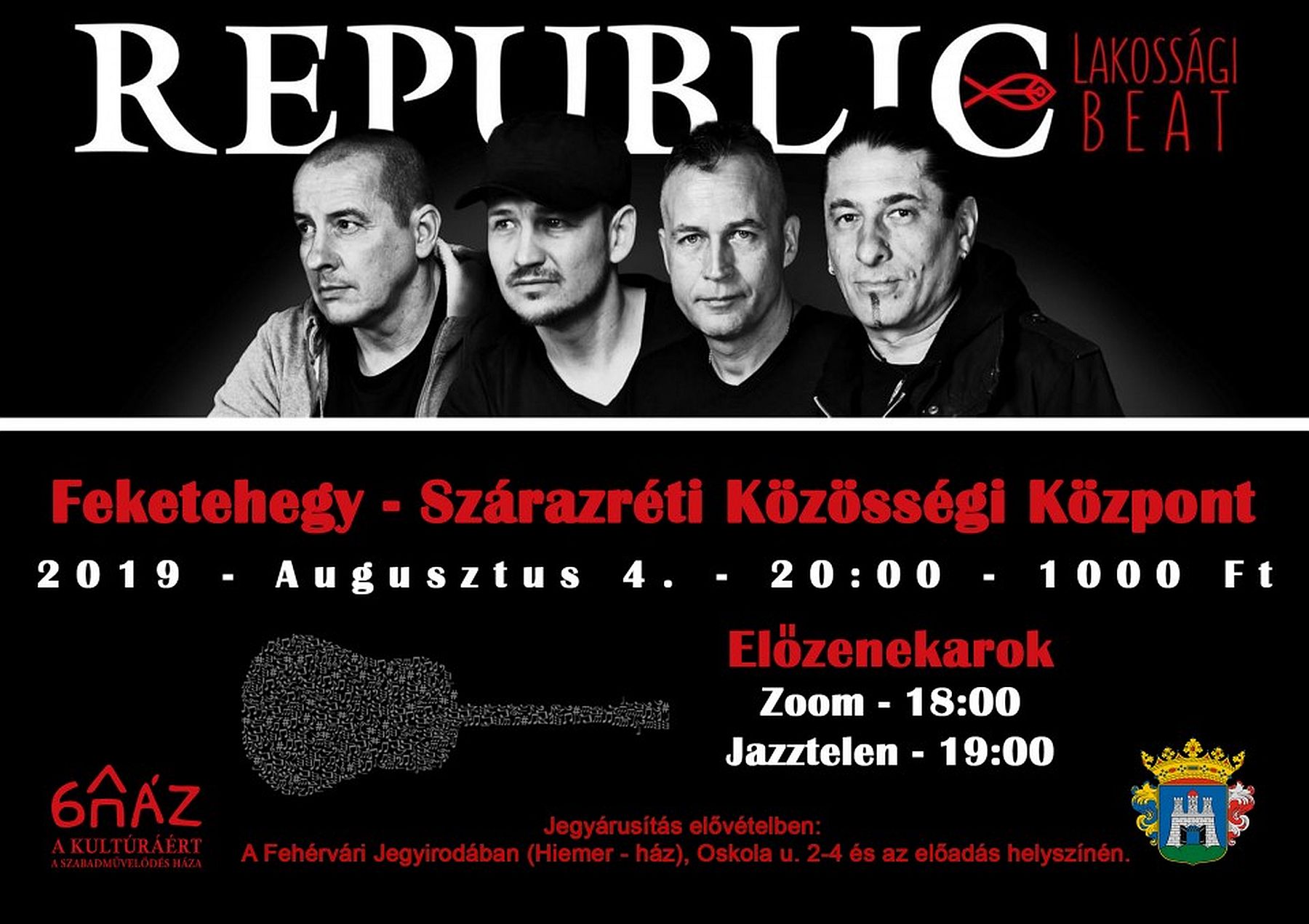 A Republic együttes koncertje a Feketehegy-Szárazréti Közösségi Központban