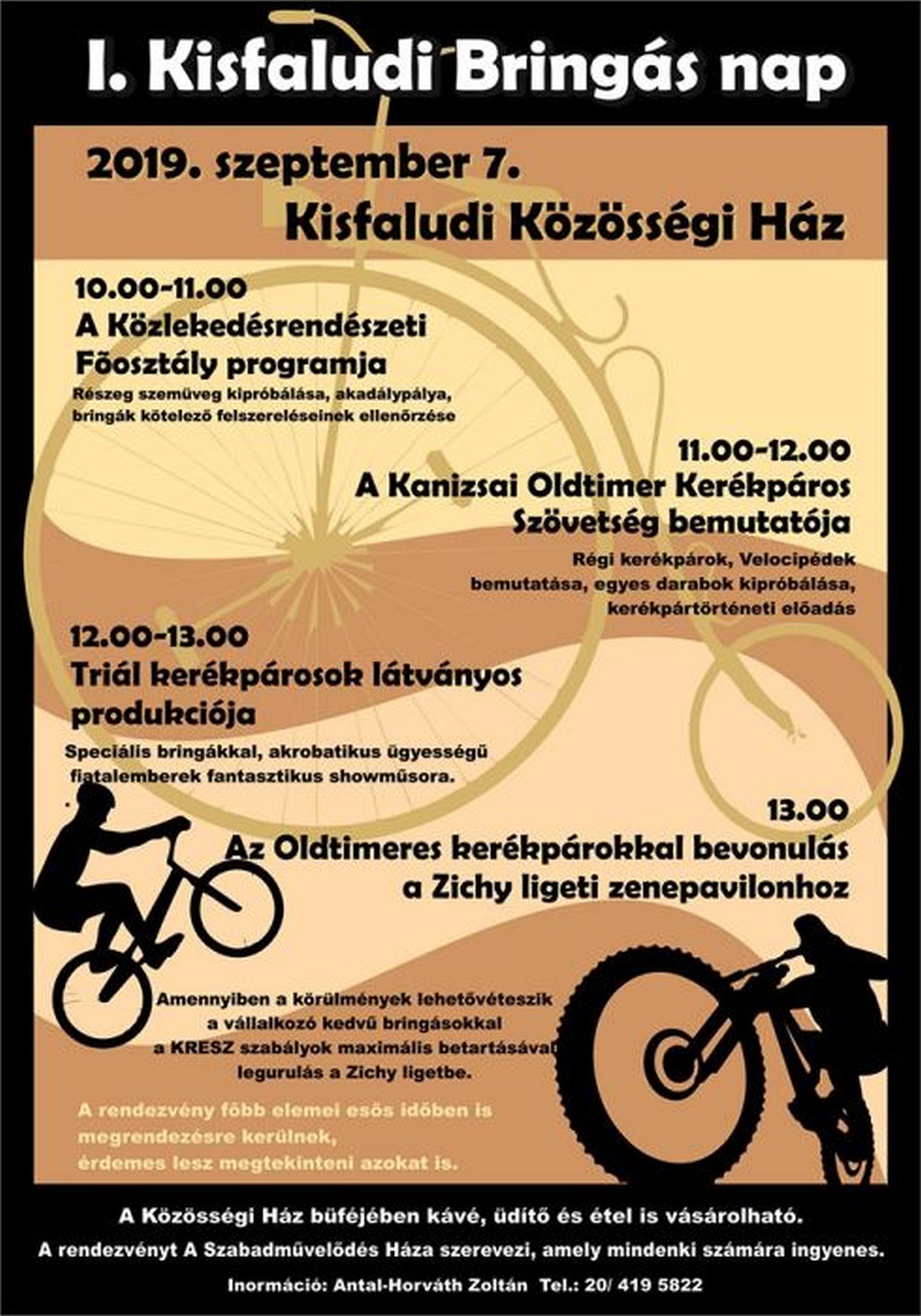 Oldtimerek, triál és felvonulás - szombaton lesz az I. Kisfaludi Bringás Nap