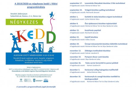 Szeptember 17-én újra indul a „Négykezes kedd” kézműves alkotóműhely