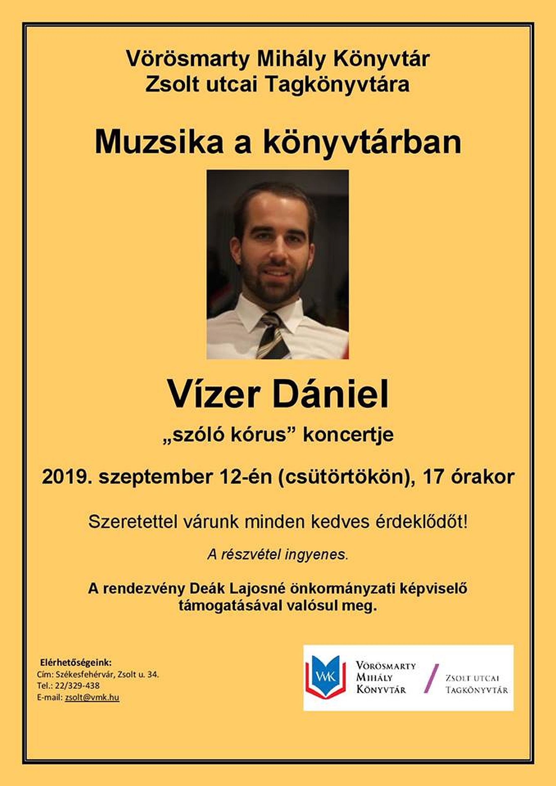 Muzsika a könyvtárban - Vízer Dániel „szóló kórus