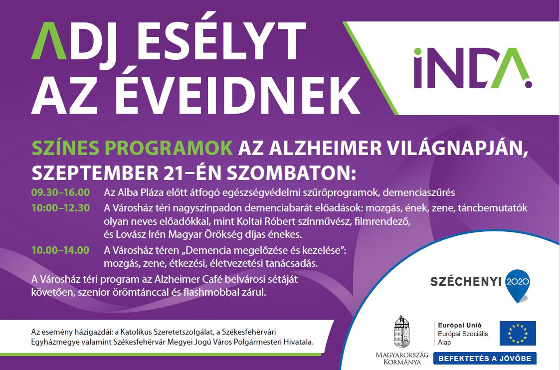 Adj esélyt az éveidnek - fehérvári programok az Alzheimer-világnapon