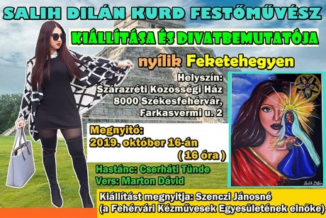 Salih Dilán kurd festőművész kiállítása nyílik Feketehegy-Szárazréten