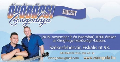 Óvóbácsi Zsongodája koncert szombaton az Öreghegyi Közösségi Házban