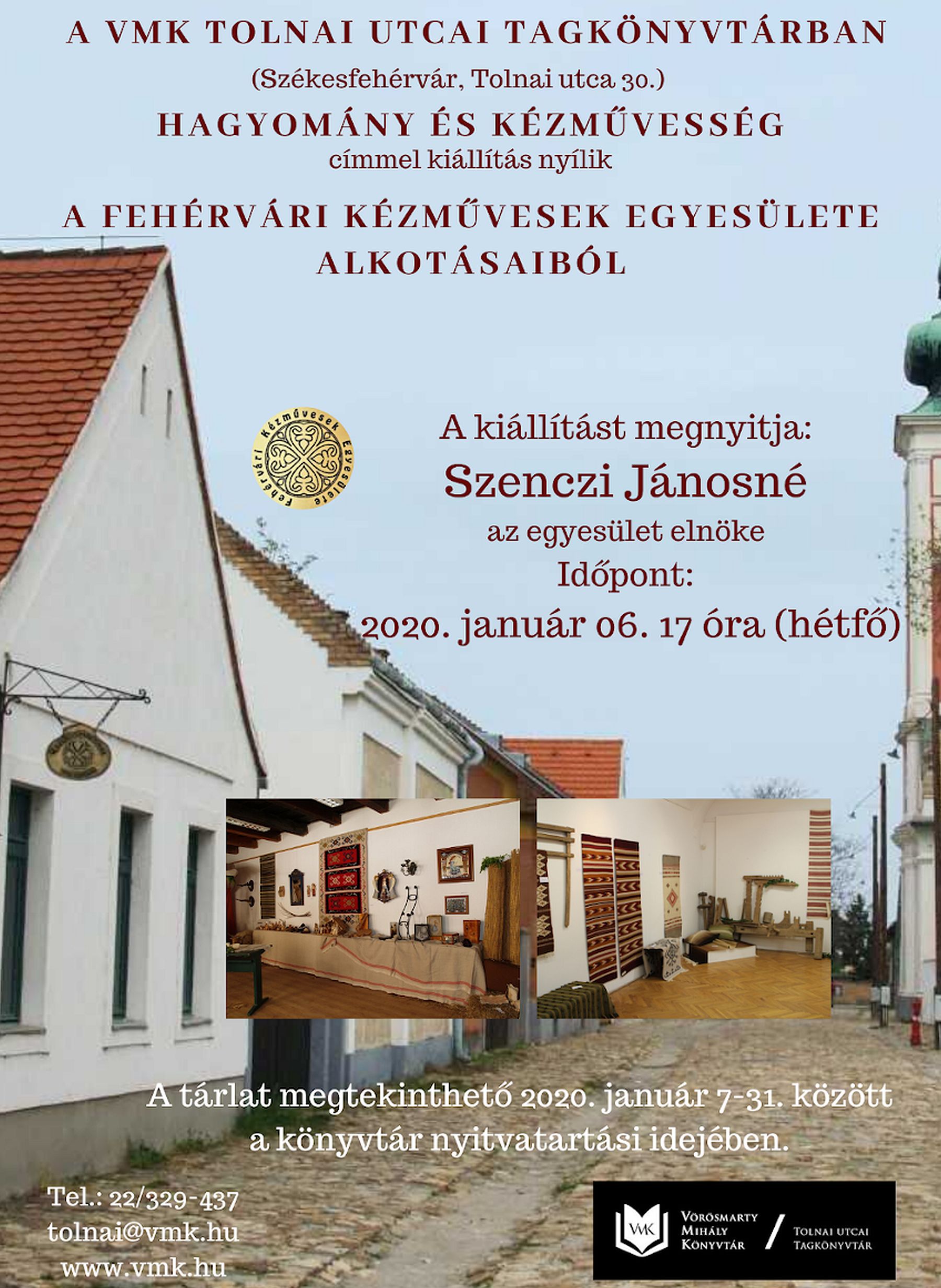 Hagyomány és kézművesség - kiállítás nyílik hétfőn a Tolnai utcai Tagkönyvtárban