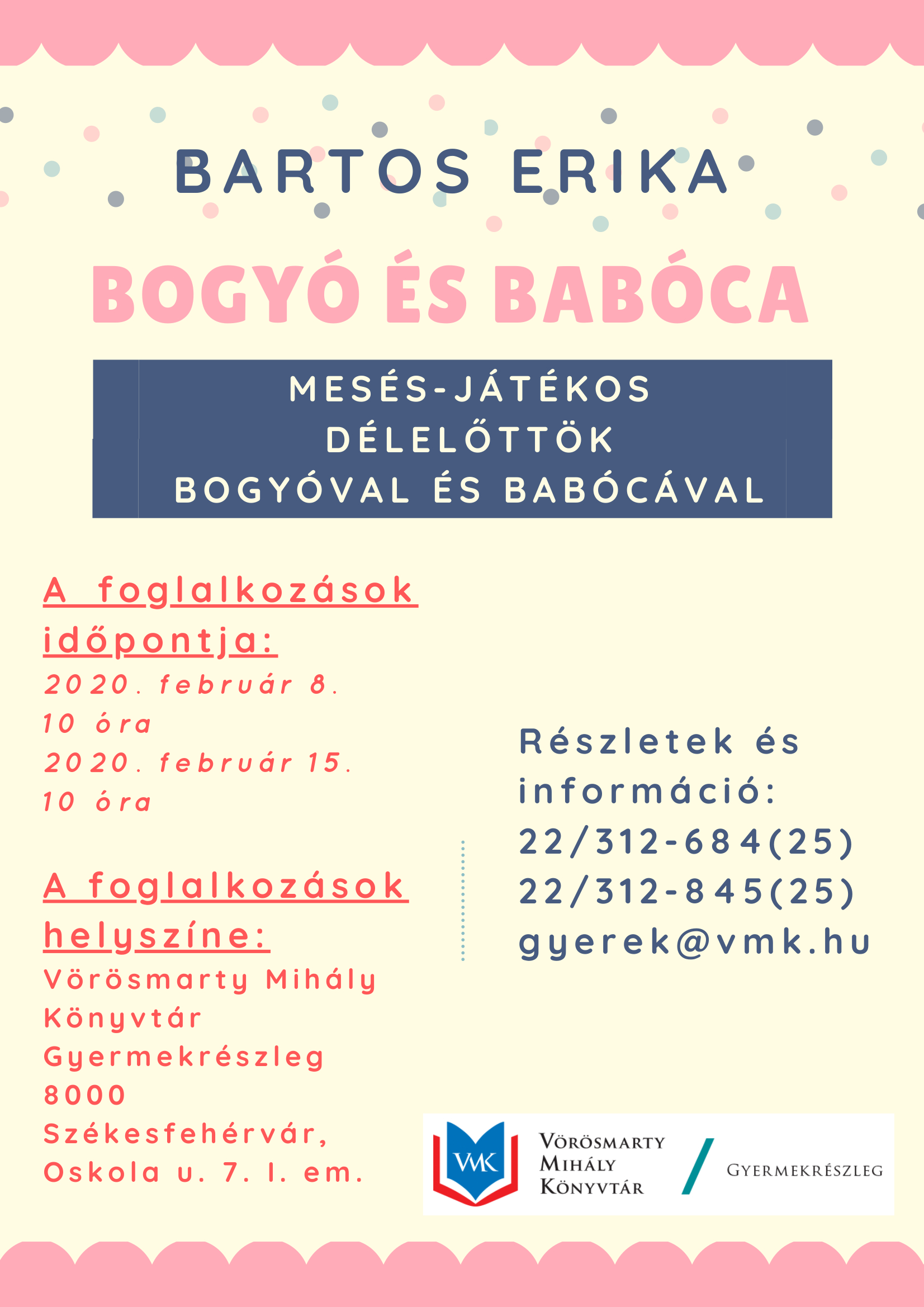 Mesés délelőttök lesznek a könyvtárban Bogyóval és Babócával