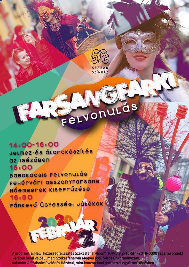 Fiatalasszony farsang és farsangi felvonulás a Szabad Színházzal