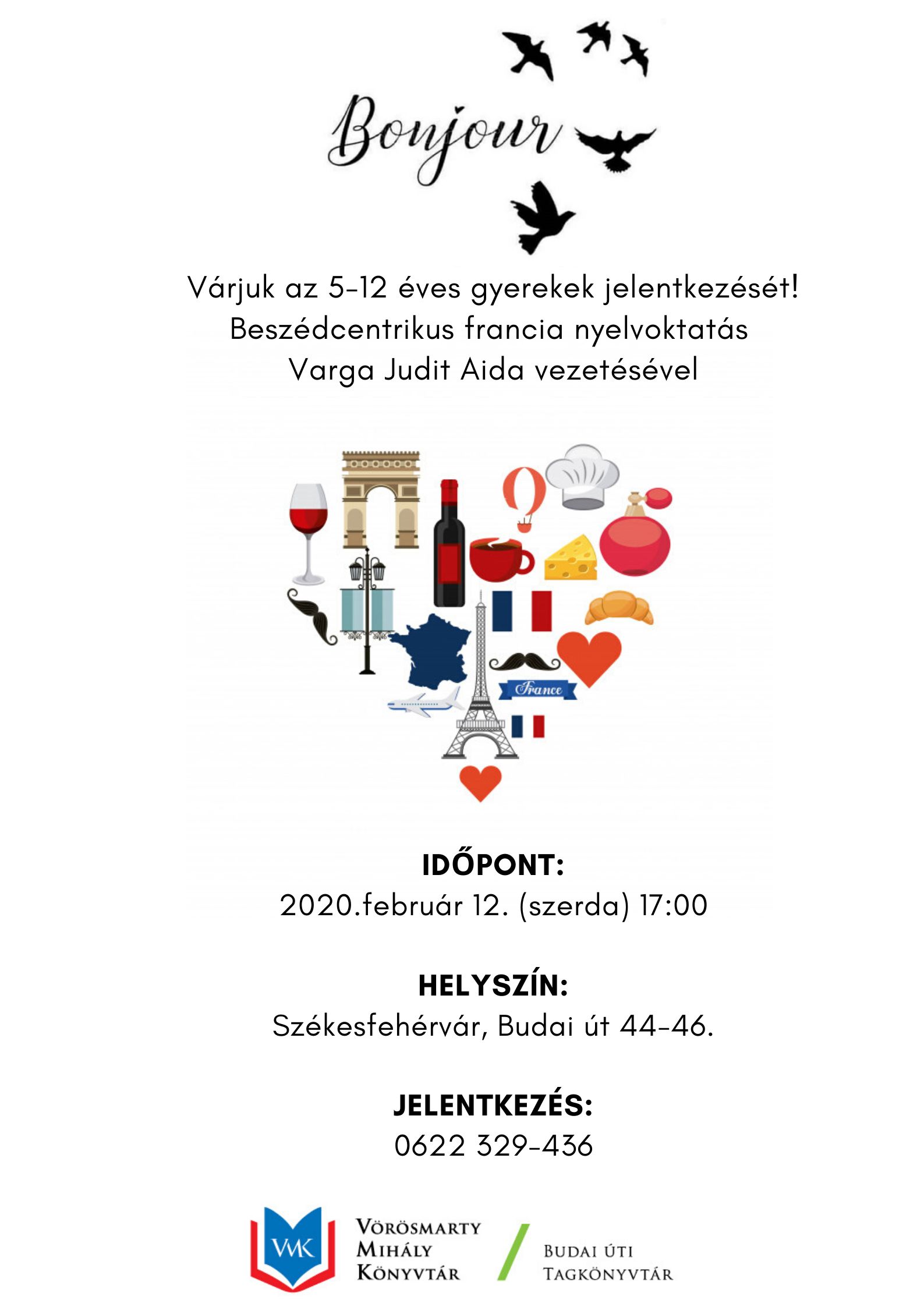 Francia klub és gyermekleckék a VMK Budai úti Tagkönyvtárában