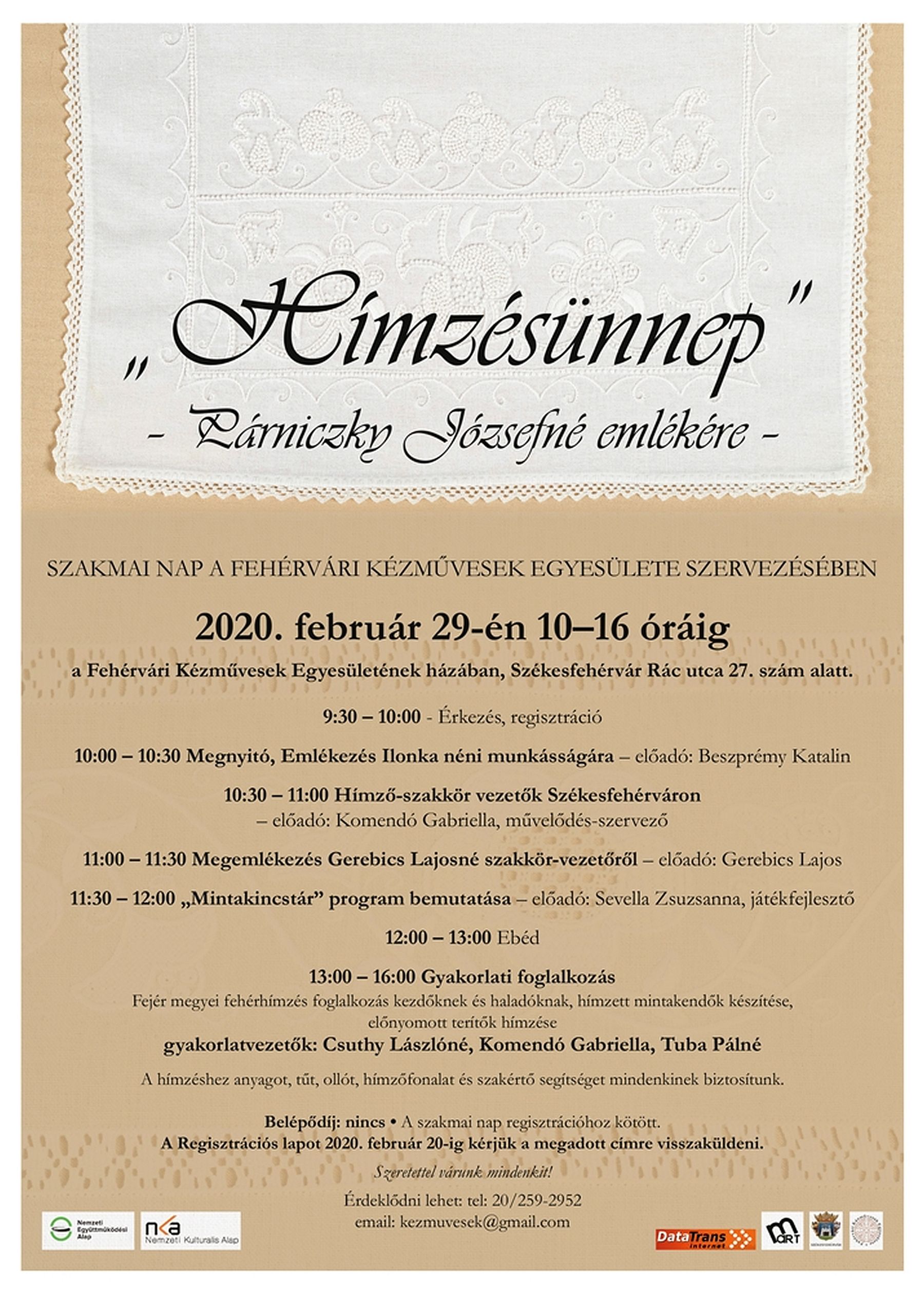 Hímzésünnep előadásokkal és gyakorlati oktatással a Kézművesek Házában