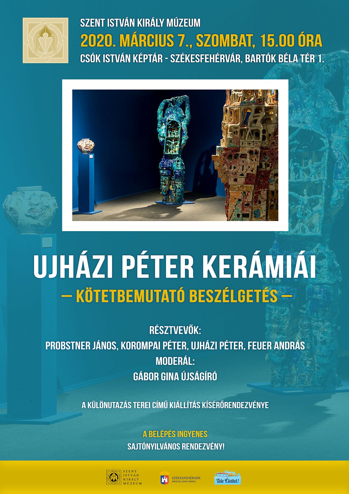 Kötetbemutató beszélgetés szombaton Ujházi Péterrel a Csók István Képtárban